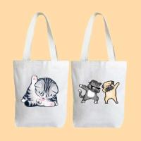 ราคา กระเป๋าผ้าดิบ ลายน้องหมา น้องแมว น่ารักๆ มีภาพสินค้าจริง (17393381522)