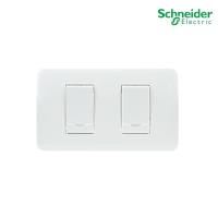 ราคา Schneider ชุดสวิตช์ทางเดียว 2 ตัวพร้อมฝาครอบ สีขาว รุ่น Concept Easy Clip 3031P_1_2M_F*2+ A3002 | PlugOn (14246470219)