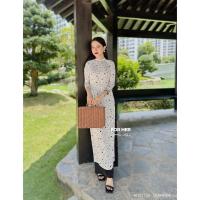 ราคา ลายจุดสีขาวสมัยใหม่ ao dai AD02726 (26540332298)