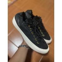 ราคา Converse All Star หนังสีดำ ไซร้ 39/24.5 มือสองของแท้ (44216206851)