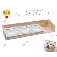 ราคา LP115 โต๊ะอาหารสัตว์เลี้ยง แมวขาสั้น พันธุ์มันช์กิ้น Munchkin ความสูง 5 cm ใช้ไม้เกรดA สวยงาม แข็งแรง (23560146012)
