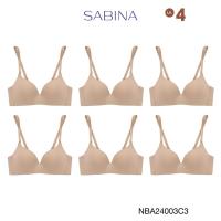 ราคา Sabina ซาบีน่า เสื้อชั้นใน (Set 6 ชิ้น) [Online Exclusive] Doomm Doomm Level 4 ไร้โครง รหัส NBA24003C3 - สีเนื้อเข้ม (26688103102)