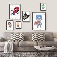 ราคา Marvel Iron Man และ Spiderman โปสเตอร์สำหรับห้องนอนเด็ก พิมพ์บนผ้าใบดีไซน์เหมือนภาพวาดฝาผนัง (40273552903)