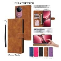 ราคา คุณภาพระดับพรีเมียม Wilo Case Vivo V50 5G Flip Case Wallet Luxury Style พร้อมช่องใส่การ์ด (27094560628)