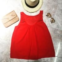 ราคา เสื้อแขนกุด ผ้าชีฟอง อก 32” สีแดง (1383616322)