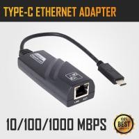 ราคา Type-C Port to RJ45 Gigabit Ethernet LAN Network Cable USB 3.1 Adapter Black (5315097952)
