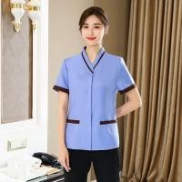 ราคา Hot sale(L-5XL) เสื้อยูนิฟอร์ม ชุดทำงาน ชุดแม่บ้าน ชุดพนักงานเสริฟ ชุดพนักงานทำความสะอาด (25927300552)