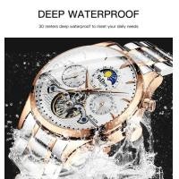 ราคา ▥ BIDEN นาฬิกาผู้ชายแฟชั่น Casual แถบเหล็กคุณภาพสูงนาฬิกา 30M กันน้ํา Gold Skeleton สไตล์นาฬิกา (27980282315)