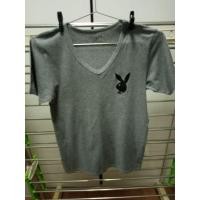 ราคา (ของแท้) เสื้อยืด PLAYBOY ผู้หญิง มือสอง SHOP เสื้อสีเทา ใส่เที่ยว สภาพใช้งาน (24100019865)