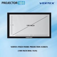 ราคา VERTEX Fixed Frame Projection Screen 100 Inch อัตราส่วน 16:9 (222 x 125 cm.) *โปรดแจ้งเบอร์โทรทางช่องแชท* (7183138125)