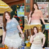 ราคา j เสื้อจั้มเอวแขนตุ๊กตา ผ้าโรซี่ซีทรู เสื้อใส่2แบบเปิดไหล่หรือไม่เปิดไหล่ก็ได้ ลายดอกไม้เล็กๆ น่ารัก (56708253708)