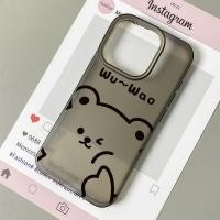 ราคา ส่งจากไทย เคสโทรศัพท์ สำหรับไอโฟน15 ลายหมีสีดำ เคสด้านแบบใสนิ่ม For IPhone17 16 13 11 12 14 15ProMAX XR XSMAX 6/7/8PLUS (45452297578)