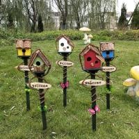 ราคา การทําสวนตกแต่ง Rod Bird House Villa Garden Ground Bird Nest Farmhouse B & B โรงเรียนอนุบาลตกแต่งลานกลางแจ้ง (40825957124)