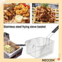 ราคา เฮกเช่ ตะกร้าตาข่ายทอดทอดความจุขนาดใหญ่แบบแขวนได้ตัวกรองสแตนเลสทรงสี่เหลี่ยมแบบพกพาสําหรับทอดไก่ทอด (57155621287)