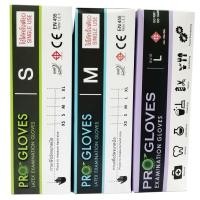 ราคา ถุงมือยางทางการแพทย์ โปรโกลฟ PROGLOVE NO S, M,L กล่อง 100 ชิ้น แบบมีแป้ง (10235231111)