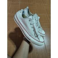 ราคา Converse All Star สีขาว ไซร้ 40/25.5 มือสองของแท้ (46354868073)