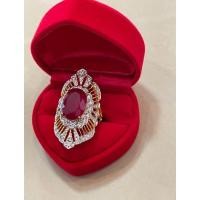 ราคา แหวนเพชรทับทิมเจียรไนย ตัวเรือนไมครอนงานสวยใส่ทน (19141819651)