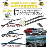 ราคา WiPER ชุด 2 ชิ้น WIPER PROTON SOFT WIPER,HYBRID WIPER Ertiga, Preve Inspira Saga vvt Flx Blm Wira Waja Exora คือ (44127502022)