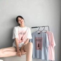 ราคา เสื้อยืดoversize. สไตล์เกาหลี(พร้อมส่ง)​ (3915462950)