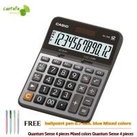 ราคา เครื่องคิดเลข สีเงิน คาสิโอ DX-120B แถมฟรี ปากกาลูกลื่น 0.7 มม. สีน้ำเงิน คละสี ควอนตั้ม Sense 4 ด้าม (1662102485)