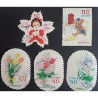 ราคา J228-2 แสตมป์ญี่ปุ่นใช้แล้ว ชุด Greetings Stamps – Spring Self Adhesive ปี 2013 ใช้แล้ว สภาพดี ครบชุด 5 ดวง (6406152085)