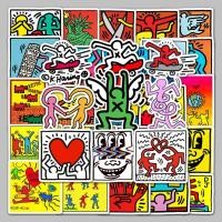 ราคา Keith Haring Street Art Decal Set - 50 ชิ้น Self-Adhesive Graffiti สติกเกอร์สําหรับแล็ปท็อป,กระเป๋าเป้สะพายหลังและตกแต่งบ้าน (52557612180)