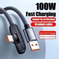 ราคา สายชาร์จเร็ว USB เป็น Type C 100W 6A - สายชาร์จข้อมูลแบบเร็ว - 90° สายเคเบิลข้อมูลแบบถักข้อศอก - สายเคเบิลข้อมูลเครื่องชาร์จ USB C สายไฟ - เครื่องชาร์จสําหรับสมาร์ทโฟนแล็ปท็อป (57605723831)