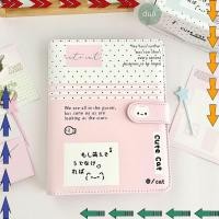 ราคา DUILIAN สมุดโน๊ตแบบหลวม, อัลบั้มภาพหนัง PU A5, เครื่องผูกแมวลายจุดเกาหลีรวบรวมหนังสือสํานักงานโรงเรียน (48858473855)
