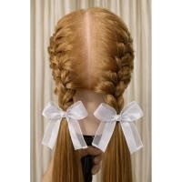 ราคา กิ๊ฟติดผม โบว์นักเรียน เปียคู่สีขาว (Handmade) (47756659978)