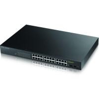 ราคา ZyXEL GS1900-24HP 24-Port Smart Managed Gigabit PoE+ Switch (Black) (7416523465)