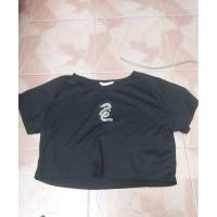 ราคา เสื้อครอปท็อปสีดพำลายมังกร มือสอง (43651586694)