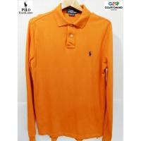 ราคา Polo Ralph Lauren แท้ เสื้อยืดโปโลแขนยาวสีส้ม (1520378650)