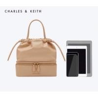 ราคา (ส่งจากไทย) charles & Keith Two-Way Zip Drawstring Bag (3969178166)