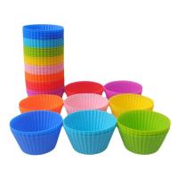 ราคา 10Pcs Silicone Cake Mold Round Shaped Muffin Cupcake Baking Molds Kitchen Cooking Bakeware Maker DIY Cake Decorating Sup (29063014956)