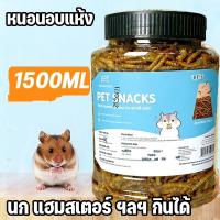 ราคา 1500MLหนอนอบแห้ง หนอนอาหาร สัตว์เลี้ยงแมลงแห้ง อาหารหนูแฮมเตอร์ หนอนนก อาหารหนูแฮมสเตอร์ หนอนนกอบแห้ง (48206812495)