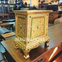ราคา [ไม้สักแท้] หีบพระธรรม ตู้บริจาค ปิดทองคำเปลว ประดับกระจกสี งานฝีมือช่างศิลป์ ตู้ไม้สักทอง ตกแต่งห้องพระ ถวายวัด Teak (46506733284)