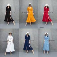 ราคา TW 11442 เดรสยาว เดรสทำงาน เที่ยวทะเล ใส่เที่ยว ใส่ทำงาน ใส่ออกงาน (3125446907)