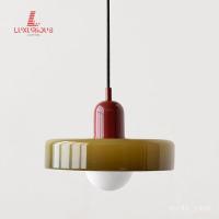 ราคา Nordic Simple Pendant Light Creative Cream Style Living Room Bar Table Lamp Modern Bauhaus vintage Bedside Glass Lamp 6S (43927713105)