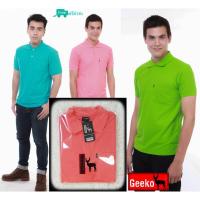 ราคา เสื้อโปโล ( Polo Shirt )แบรนด์ Geeko ตรากวาง สีพื้นชาย สีโอรส(สดปานกลาง) Gkc - 17M (1894948710)