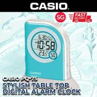 ราคา Casio Auto LED ไฟฉายเทอร์โมมิเตอร์นาฬิกาปลุกดิจิตอล PQ-75-2DF (28812232301)
