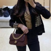 ราคา chanel vintage flab bag สีแดงเลือดหมู อะไหล่ทอง สวยมาก (28115118894)
