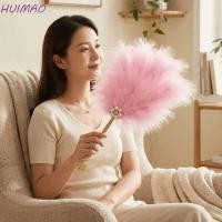 ราคา HUIMAO พัดลมพกพา, ขนนกปุย พัดลมขนนกมือมุกประณีต, งานฝีมือทําด้วยมือโบราณสไตล์นางฟ้าพัดลมเต้นรําแบบดั้งเดิมอุปกรณ์ประกอบฉากคอสเพลย์ (46858104546)