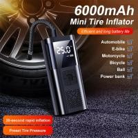 ราคา เครื่องเติมลมยางรถยนต์ขนาดเล็กแบบพกพาปั๊มลมแบบชาร์จไร้สายพร้อมไฟ LED สำหรับลูกยางรถจักรยานยนต์จักรยาน (23069836061)