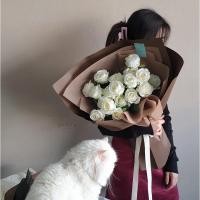 ราคา ช่อ (ดอกกุหลาบขาว 18 ดอก) แน่นเต็มช่อ คนรับประทับใจของขวัญสำหรับคนพิเศษ ช่อวาเลนไทน์ กุหลาบขาวสุดหรู (6777402251)