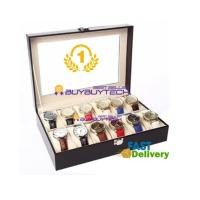 ราคา Alithai WATCH BOX กล่องใส่นาฬิกา3/​6​/10/12ช่อง (สีดำ) (26778418646)