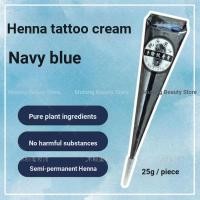ราคา Navy Blue Henna Tattoo Cream กึ่งถาวร jagua Pure Plant Pure Hand-Painted Cream จําลอง Tattoo สี Tattoo (49457287668)