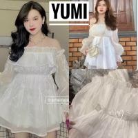 ราคา [รูปถ่ายจริง] YUMI เสื้อปาดไหล่จับจีบ WHOLESALE เสื้อปาดไหล่แขนพอง (27161101954)