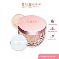 ราคา [สูตรใหม่] GRID Solution CC Cushion SPF50+ PA++++ 15g. คุชชั่นกริด เนื้อมุกสูตรน้ำแร่ บางเบา ให้ลุคผิวใสโกลว์ (28508786683)