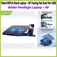 ราคา Robot RCP10 Laptop Stand + HP Cooling Pad Dual Port USB - Laptop + HP Cooling Holder (40276307285)