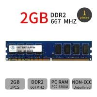 ราคา Nanya หน่วยความจํา 2GB DDR2 PC RAM 667MHz PC2-5300U 240pin DIMM สําหรับคอมพิวเตอร์ตั้งโต๊ะ (21235261726)